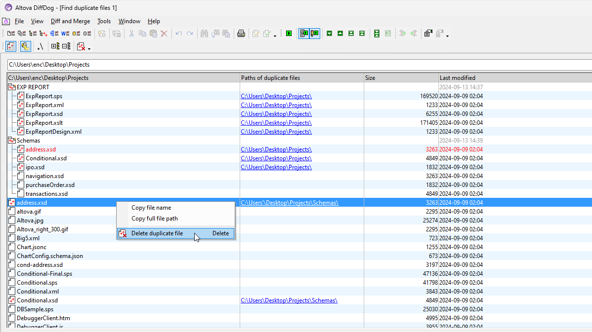 find duplicate files in folders and directories
