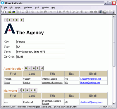 Altova Authentic is an advanced WYSIWYG content editor for XML and databases.