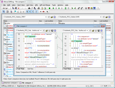 Altova DiffDog Enterprise Edition screenshot