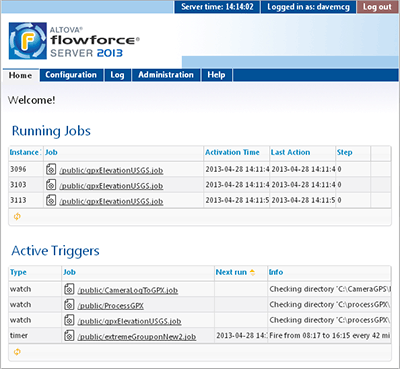 Altova FlowForce Server Screenshot