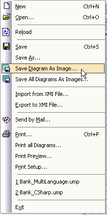 Save UML diagram as image