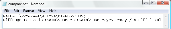 DiffDog batch file