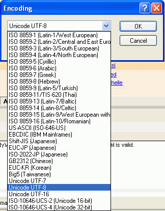 XML encoding options