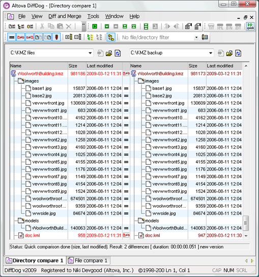 Compare directories