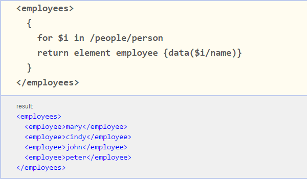 Constructor example from Altova Online XQuery Training