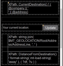 Parcel Delivery mobile demo app Delivery page viewed in the MobileTogether Designer