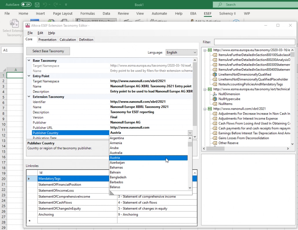 Easily design an ESEF extension taxonomy for entity-specific extensions