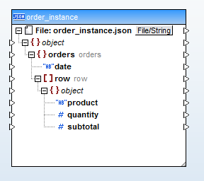 JSON data mapping component