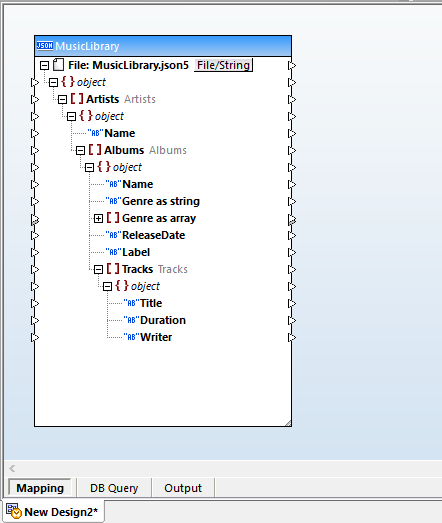 JSON5 file as a mapping component in MapForce