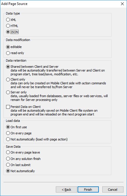 Support for JSON5 in MobileTogether