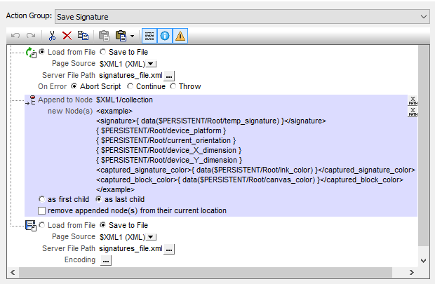 Simpler Save Action Group with XQuery Conststructors