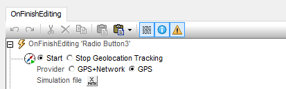 Start GPS recording action in MobileTogether