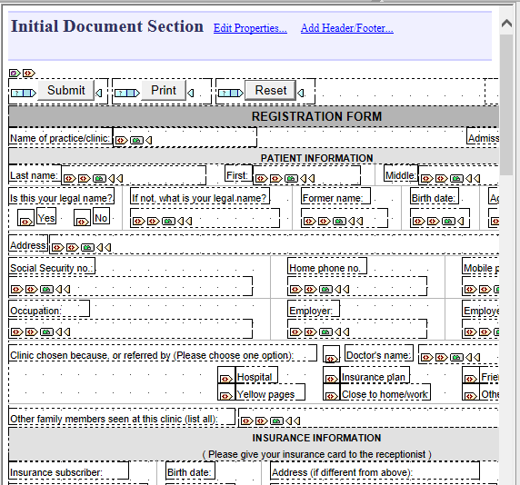 Defining an enterprise form in StyleVision