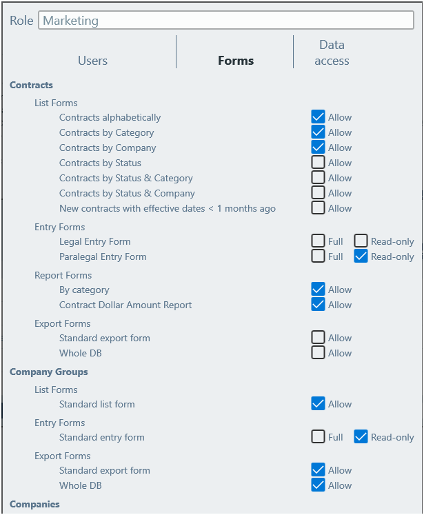 Managing app roles and permissions with a visual interface