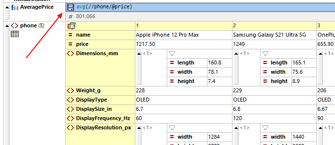 Calculate values with XQuery