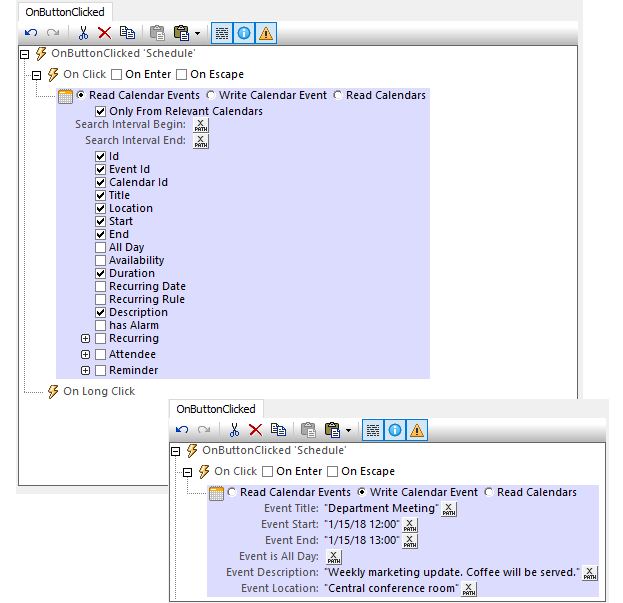 Integration with user calendars