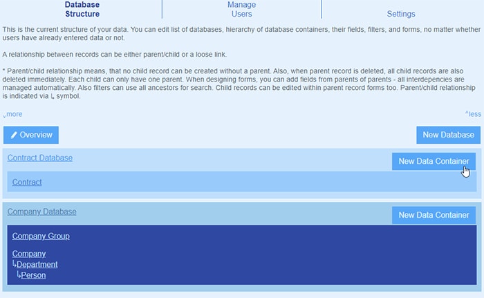 Customize the ContractManager database