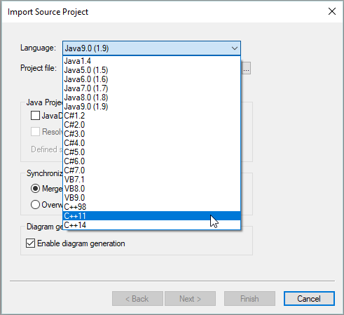 C++ code from UML