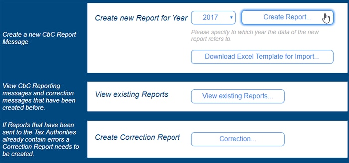 Create CbC XML report