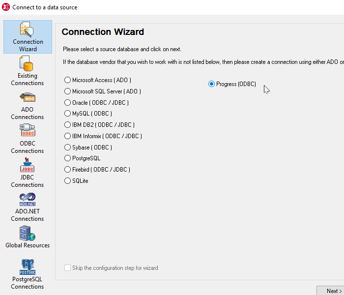 Database Connection Wizard