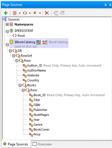 Working with database relations in a tree view in MobileTogether 