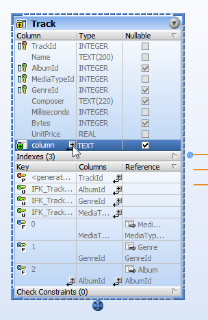 Graphically edit an existing database table in DatabaseSpy