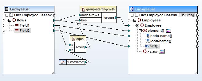 MapForce Data Mapping with Dynamic Access to Node Names