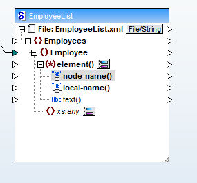 MapForce data mapping target with dynamic node name access