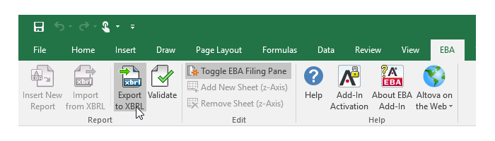 Generate EBA XBRL