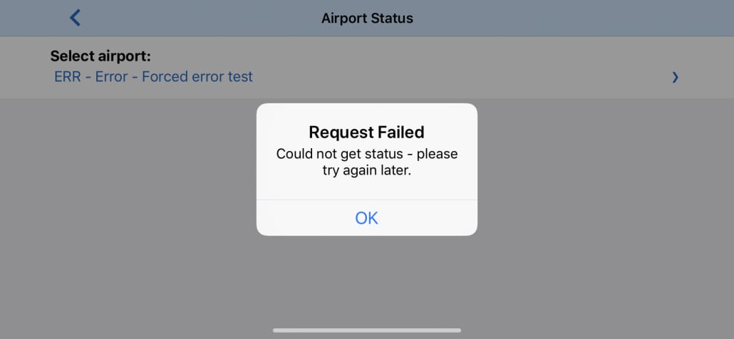 Web service error handling in mobile apps