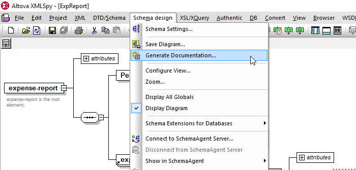 Generate XML Schema documentation