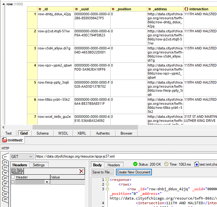 HTTP response in Grid View