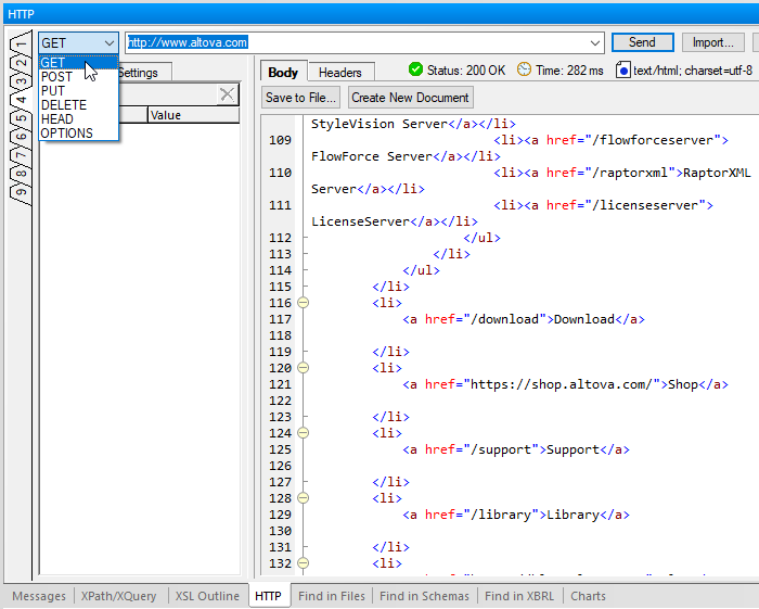 Test HTTP requests