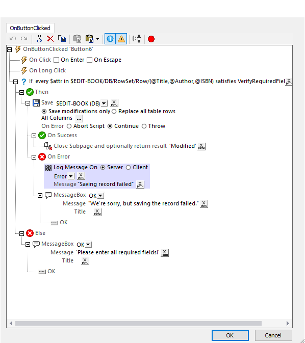 New options for error logging in app development on MobileTogether