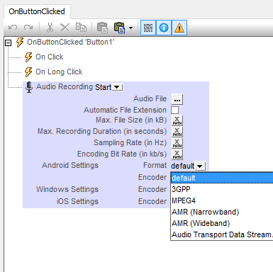 Audio recording featrues for cross-platform mobile apps