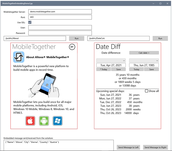 Add MobileTogether solutions to your UWP apps