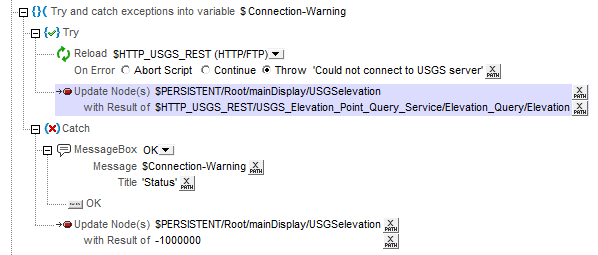 More complicated try-catch in error handling actions for mobile apps