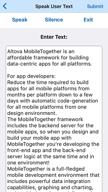 Text-to-Speech for Mobile apps simple demo on an iPhone