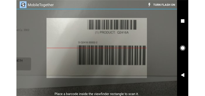 Scanning a barcode with an Android app