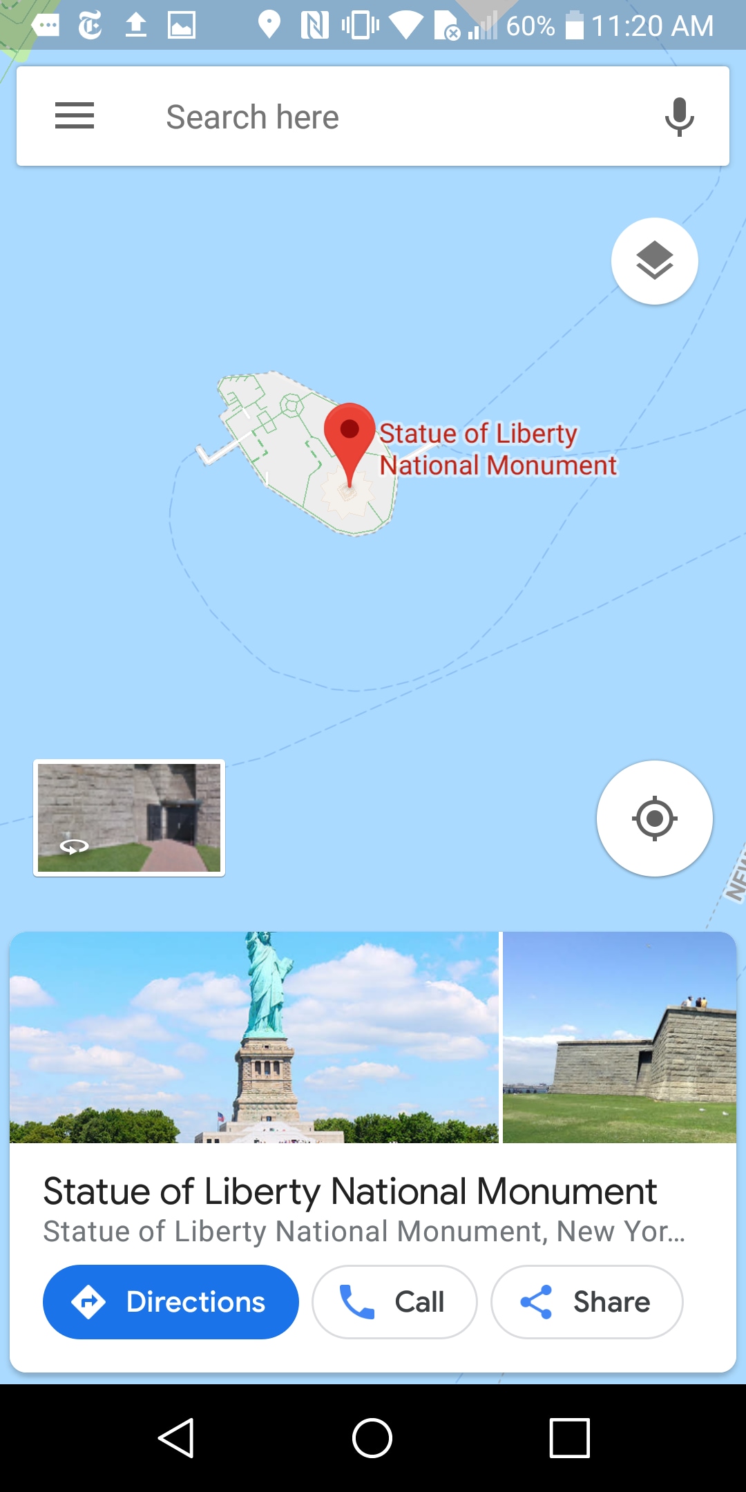 Map View button on Android phone opens Google Maps during early software testing