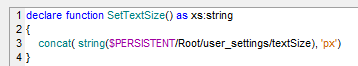 Definition of a MobileTogether user function for variable text size