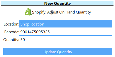 Scan barcode for inventory