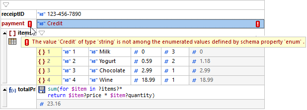 Validate JSON during editing