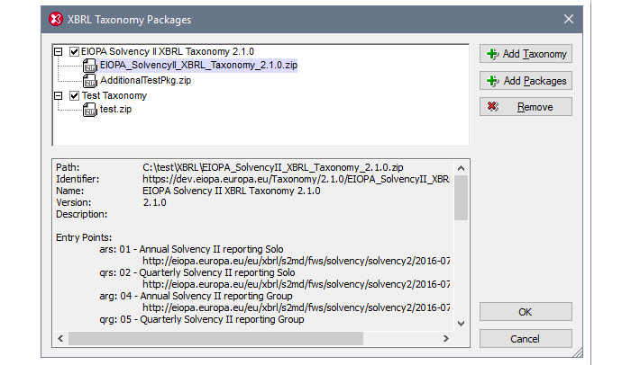 XBRL Taxonomy Package