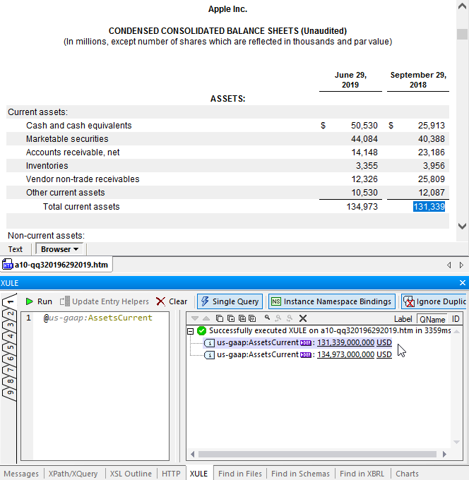 XULE editor in XMLSpy