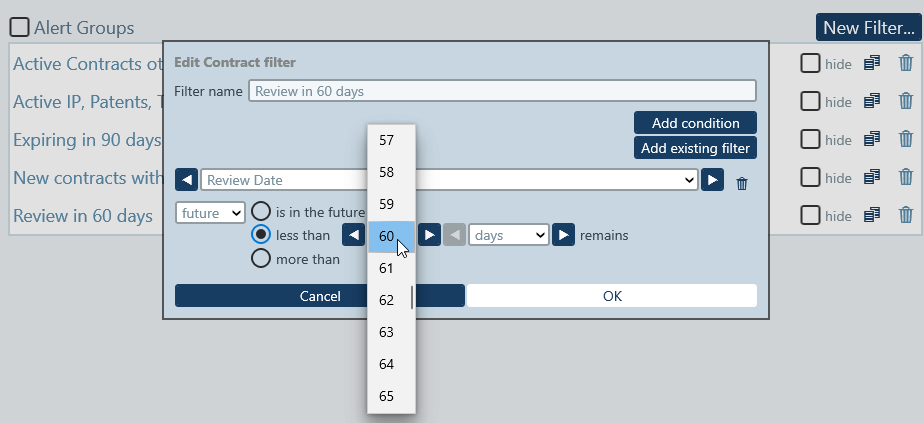 Datenbasierter Filter