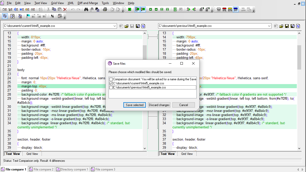 DiffDog diff/merge tool