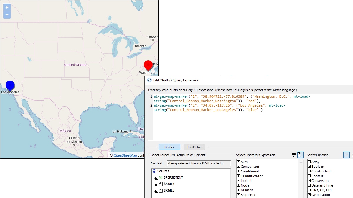 Ajouter une carte à votre appli avec la commande de géolocalisation dans MobileTogether