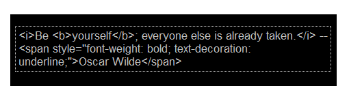 Config du libellé HTML