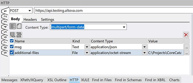 multipart form-data testing